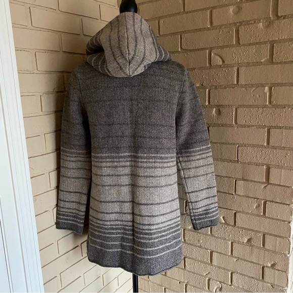 Vince Sophie Striped Blanket Cardigan Sweater Car Coat Wool Cashmere Yak Alpaca - Picture 4 of 7